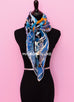 Hermes "Jaguar Quetzal" Blue Jean Cashmere 140 GM Shawl Scarf