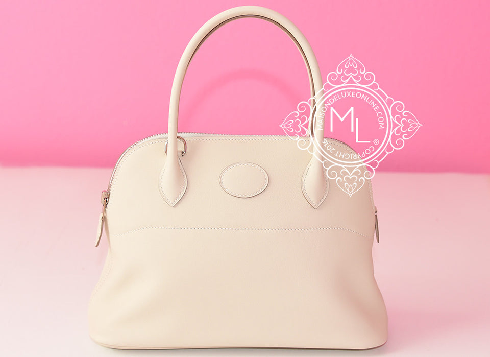 Hermes Craie Off White Bolide 27 Handbag