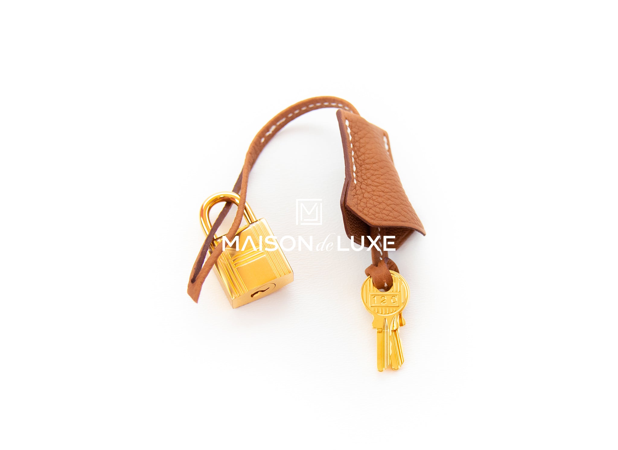 Hermes Small Gold Padlock & Keys