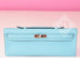 Hermes Blue Atoll Kelly Cut Pochette Mini Clutch