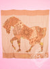 Hermes "Cheval Sur Mon Carre" CSMC Beige Cashmere 140 GM Shawl Scarf