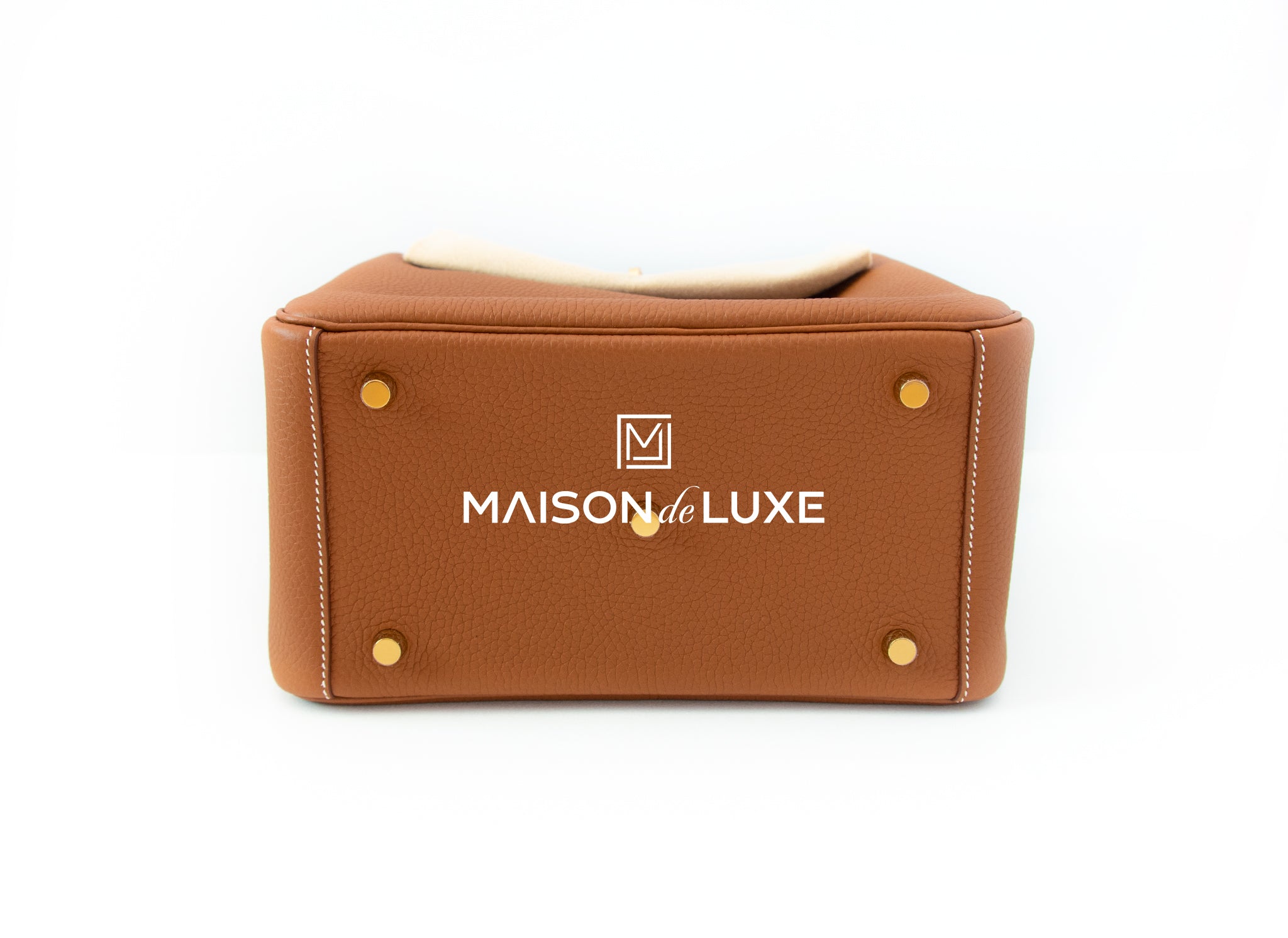 Hermes Gold Brown Clemence Lindy 26 Handbag Bag – MAISON de LUXE