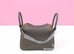 Hermes Etain Gray Clemence Lindy 26 Handbag