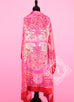 Hermes "Aux Portes du Palais" Framboise Rose Mauve Cashmere 140 GM Shawl