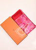 Hermes "Aux Portes du Palais" Framboise Rose Mauve Cashmere 140 GM Shawl