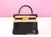 Hermes Noir Black GHW Togo Kelly 28 Handbag
