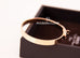 Hermes Rose Gold Diamond Kelly Bracelet ST