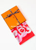 Hermes "Bracelets de Lumiere" Red Twill Silk 90 cm Scarf