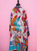 Hermes "Sangles en Zigzag" Black Cashmere 140 GM Shawl Scarf