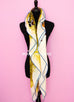 Hermes Cashmere "Panthera Pardus" White 140 GM Shawl Scarf