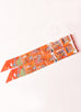 Hermes La Maison des Carrés Orange Capucine Rose Twilly