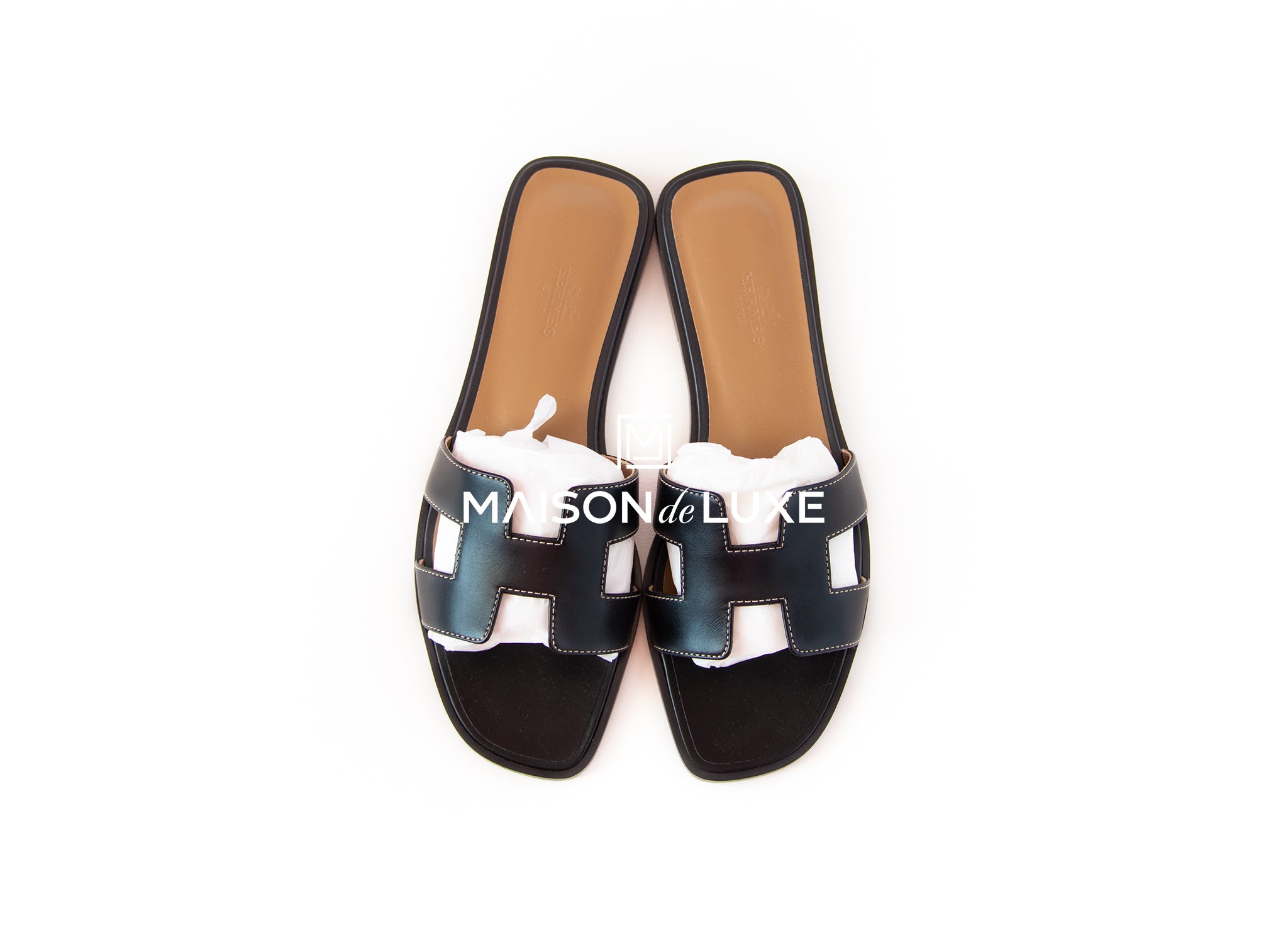 Hermes flats black Clearance