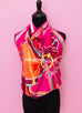 Hermes "Robe du Soir" Fuchsia Twill Silk 90 cm Scarf