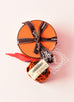 Hermes Carré en Boucles Orange / Vermillon / Gris Twilly