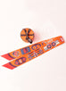 Hermes Carré en Boucles Orange / Vermillon / Gris Twilly