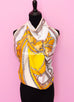 Hermes "Robe du Soir" Jaune Twill Silk 90 cm Scarf