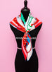 Hermes "Plumets du Roy" Red Twill Silk 90 cm Scarf