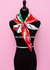 Hermes "Plumets du Roy" Red Twill Silk 90 cm Scarf