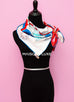 Hermes "Plumets du Roy" Red Twill Silk 90 cm Scarf
