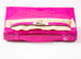 Hermes Rose Scheherazade Crocodile Mini Kelly Pochette Clutch