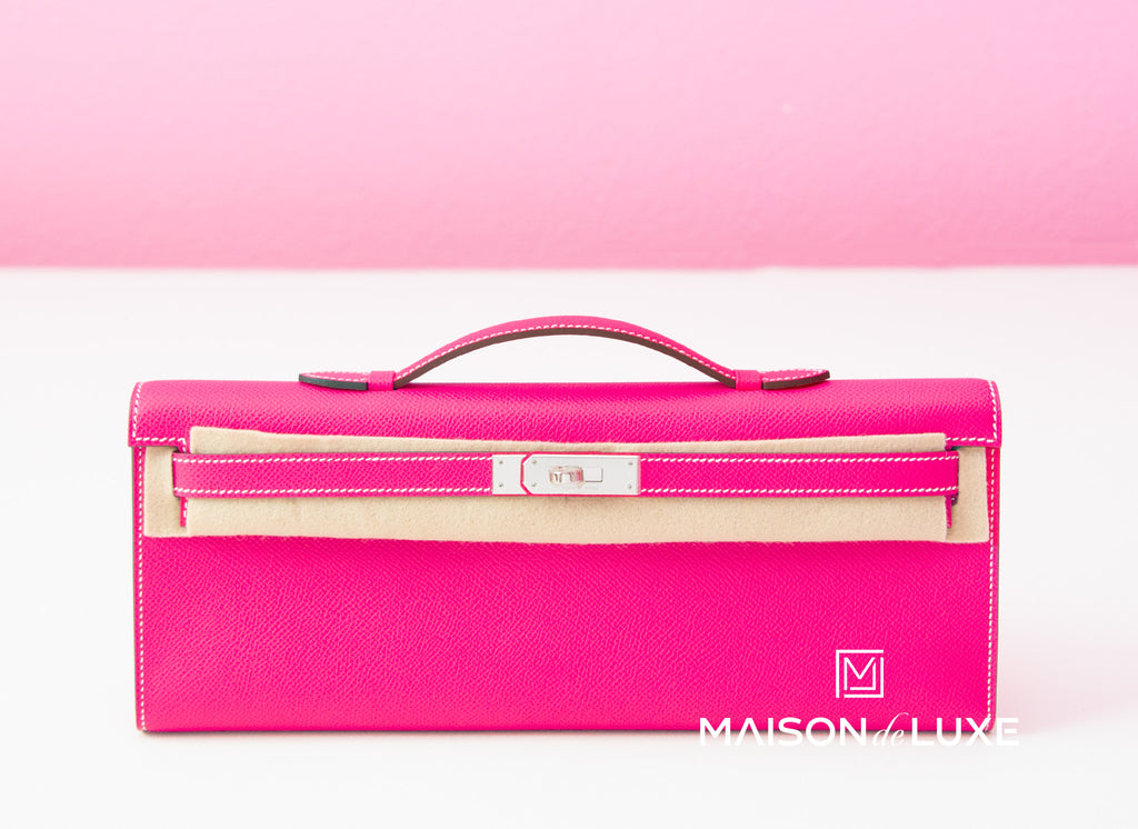 Hermes Rose Tyrien PHW Epsom Kelly Cut