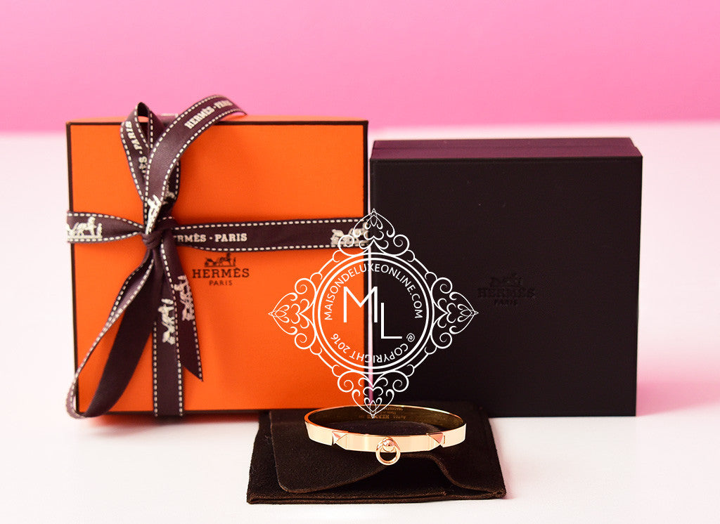 HERMES Jewelry Gift Box | Velvet Pouch | 100% AUTHENTIC | Bracelet | Orange
