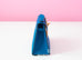 Hermes Blue Izmir GHW Epsom Mini Kelly Pochette Clutch
