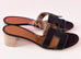 Hermes Womens Noir Black Oasis Sandal Slipper 35.5 Shoes