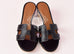 Hermes Womens Noir Black Oasis Sandal Slipper 35.5 Shoes