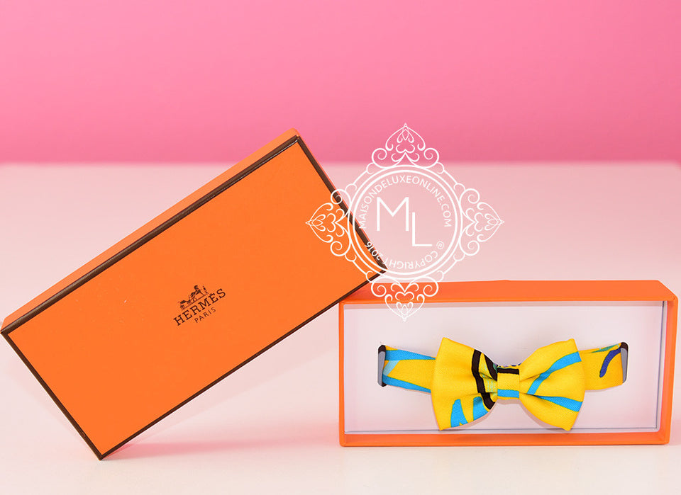 Hermes Modernisme tropical Yellow Bow Tie