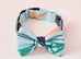 Hermes Light Blue Green Bow Tie Twilly