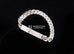 Hermes White Gold Diamond Kelly Gourmette Bracelet SH