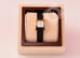 Hermes Gold H Hour Watch PM Black Strap Bracelet