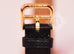 Hermes Gold H Hour Watch PM Black Strap Bracelet