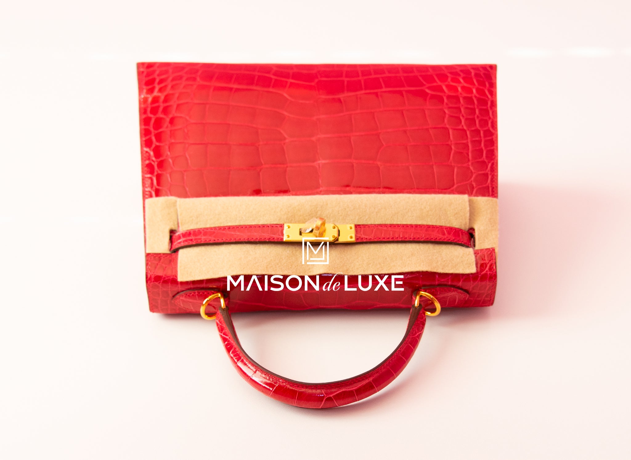 Hermes Braise Red Crocodile Birkin 25 Handbag - MAISON de LUXE