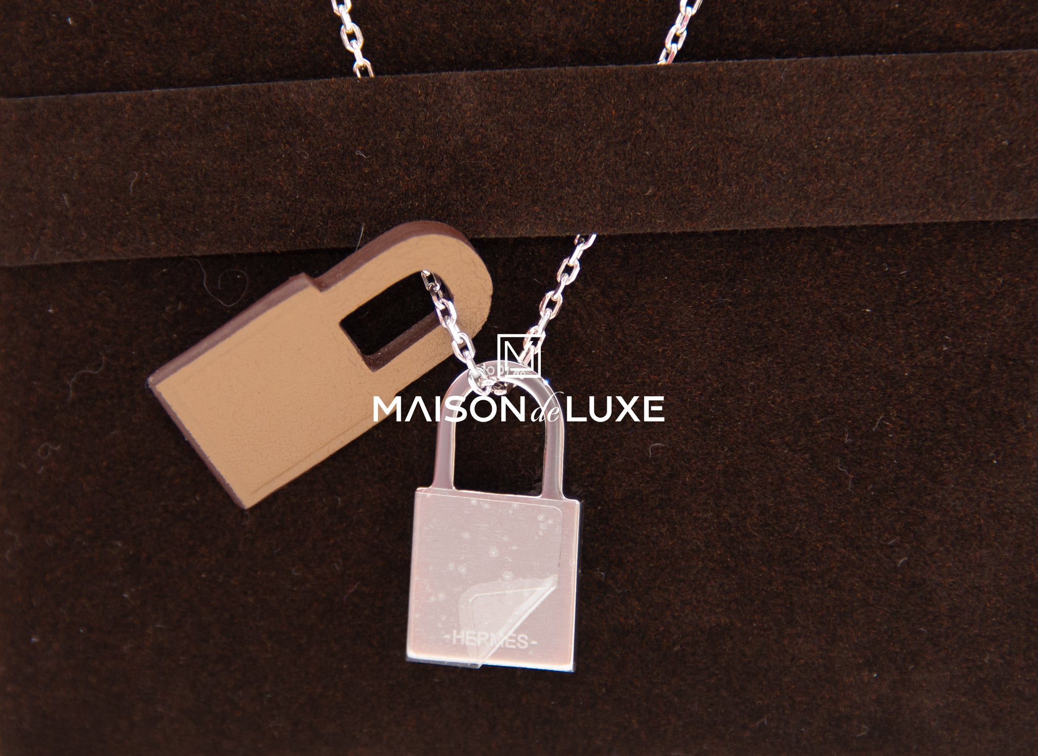 Hermes Etoupe O Kelly Pendant Necklace MAISON de LUXE