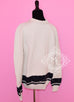 Hermes Men's $2850 White Silk Scarf Sweater Medium