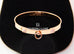 Hermes Rose Gold Diamond Collier de Chien CDC Bracelet SH