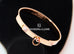 Hermes Rose Gold Diamond Collier de Chien CDC Bracelet SH