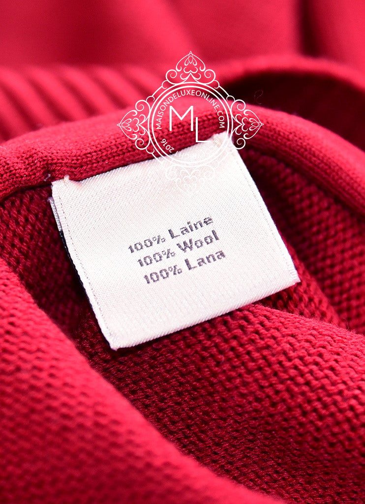 Hermes Men's $2600 Rouge H Red Wool Sweater Shirt Knits Jacket Top – MAISON  de LUXE