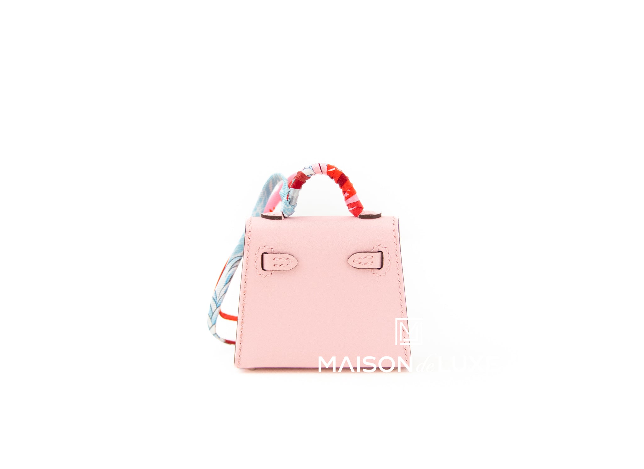 HERMES Micro Kelly Twilly Bag Charm Pink YTY007AG Box Calf 33467