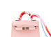 Hermes Rose Sakura Mini Kelly Twilly Bag Charm