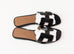 Hermes Womens Black Oran Sandal Slipper 38 Shoes