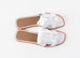 Hermes Womens White Oran Sandal Slipper 37.5 Shoes