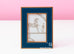 Hermes Classic Pleiade Blue Regate Leather Photo Frame