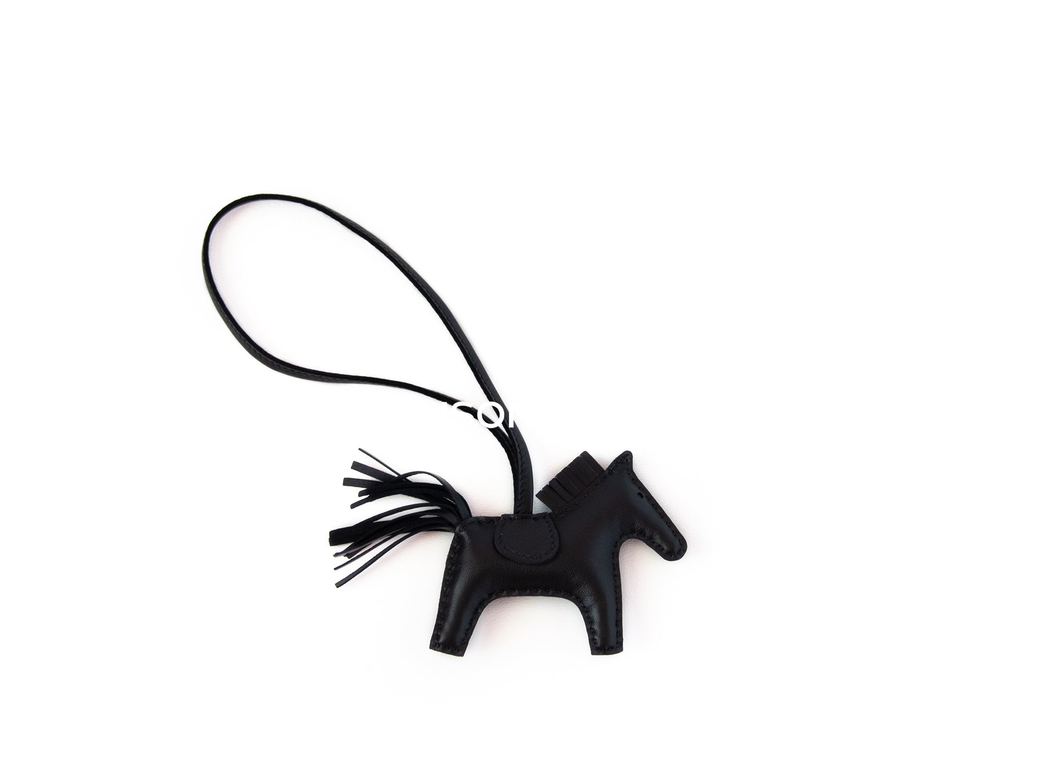 HERMES rodeo horse horse charm key ring D black PM Genuine / 29430