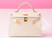 Hermes Mini Kelly II 20 Craie Epsom Gold Hardware