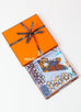 Hermes "La Maison des Oiseaux Parleurs" Blue Twill Silk 90 cm Scarf
