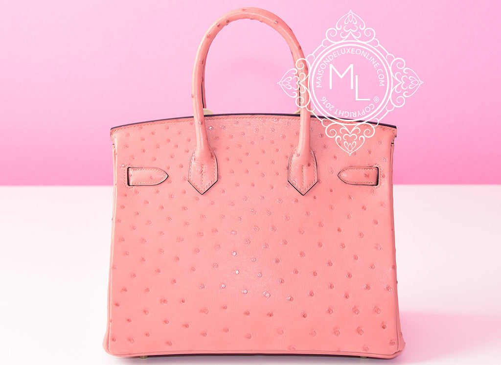 Ostrich Pattern Birkin Inspired Handbag