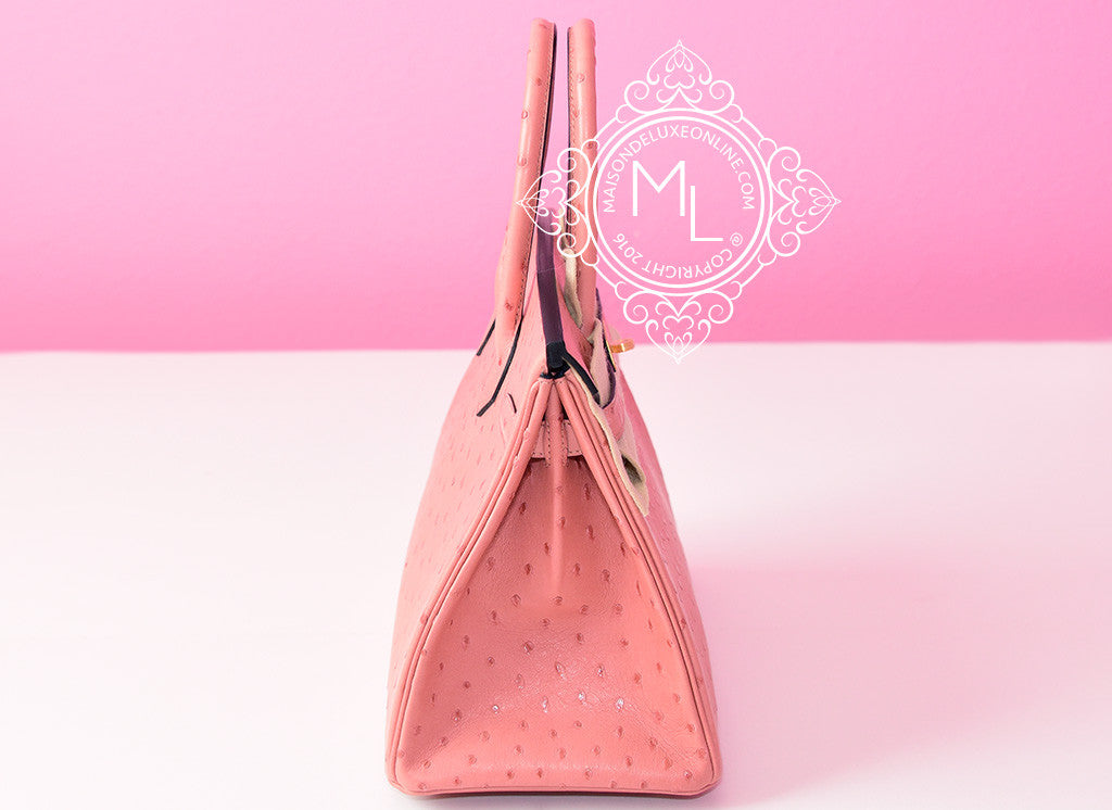 Hermes Pink Terre Cuite Special Order HSS Ostrich Birkin 30 Handbag –  MAISON de LUXE